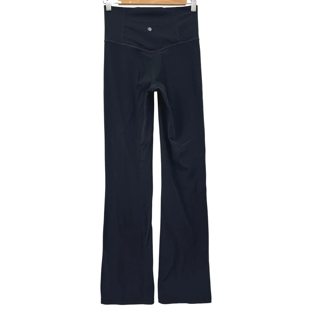 Athleta Elation Split Flare Pant Black High Rise Yoga Leggings Size Small - Picture 4 of 11